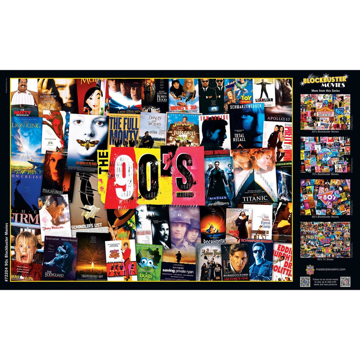 Blockbuster Movies 90's 1000pc Jigsaw Puzzle | Masterpieces | 72204
