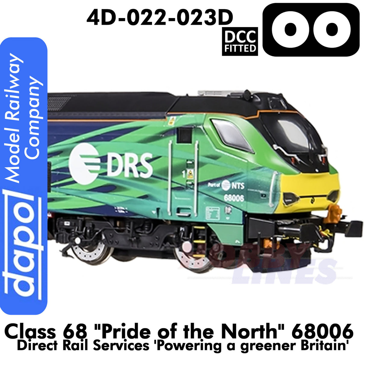 Class 68 - Pride of the North 68006 | Dapol |  4D-022-023D
