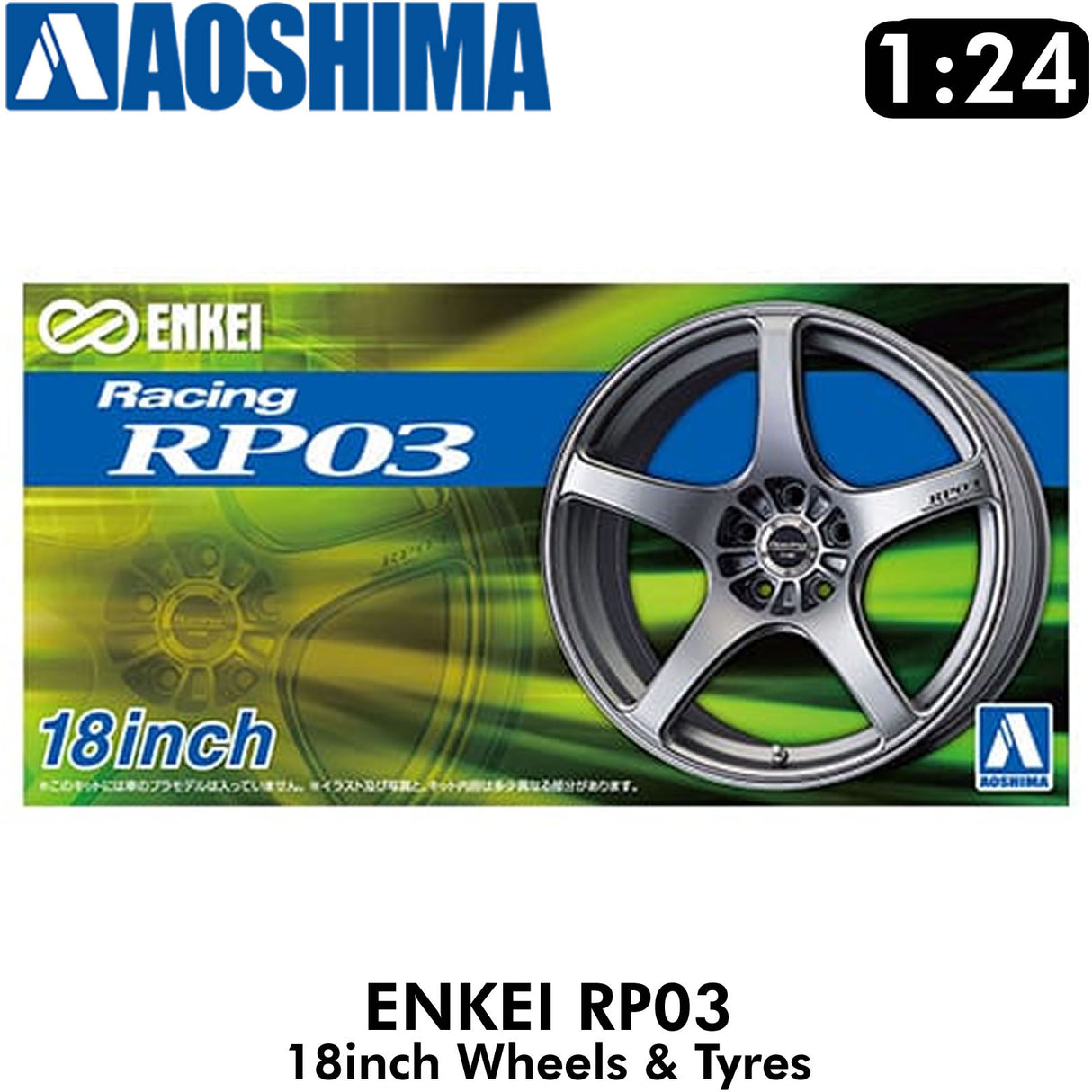 Wheels & Tyres ENKEI RP03 18inch Set of 4 Tuned Parts Aoshima 06944