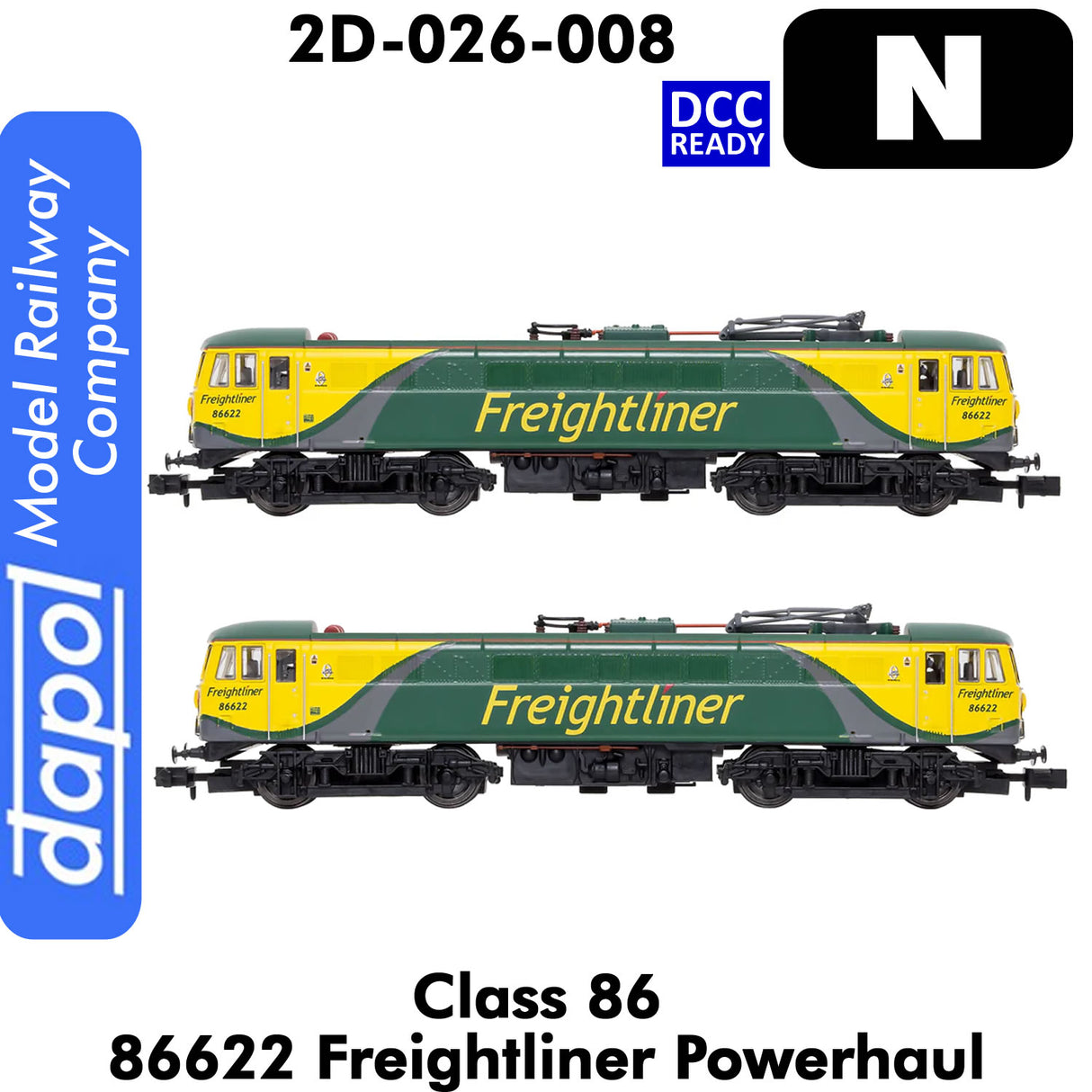 Class 86 - 86622 Freightliner Powerhaul | Dapol | 2D-026-008