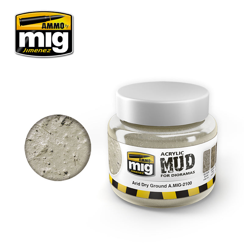 Acrylic Mud - Arid Dry Ground - 250ml | Ammo by Mig Jimenez | MIG2100