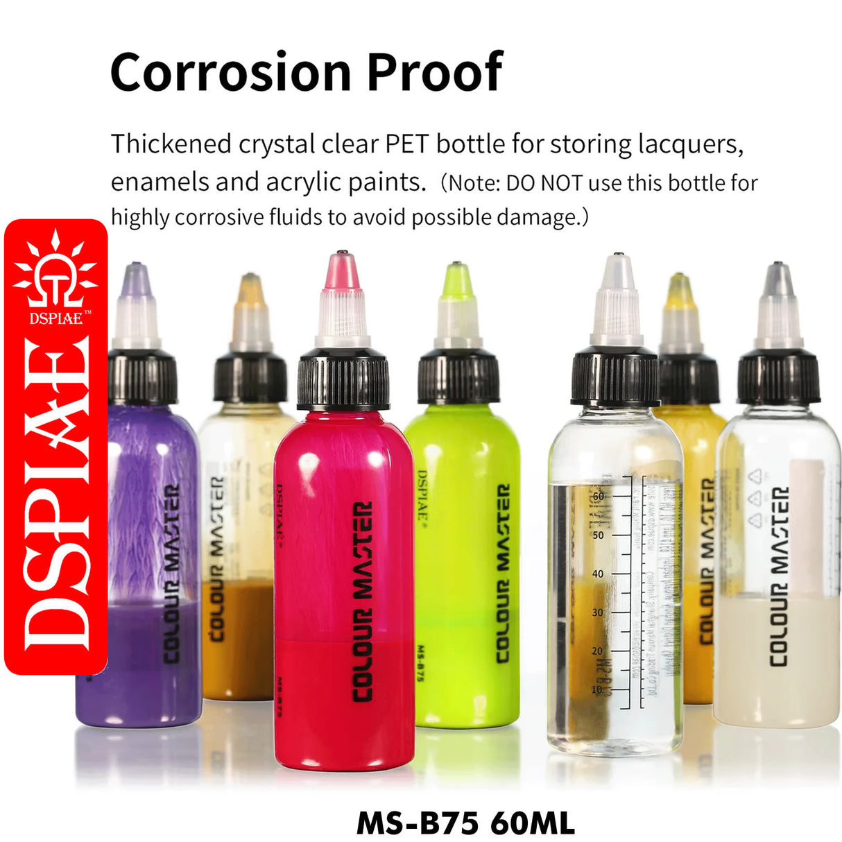 COLOUR MASTER MIXER BOTTLE Flow Control Top Graduated bottle MS-B57 | Dspiae