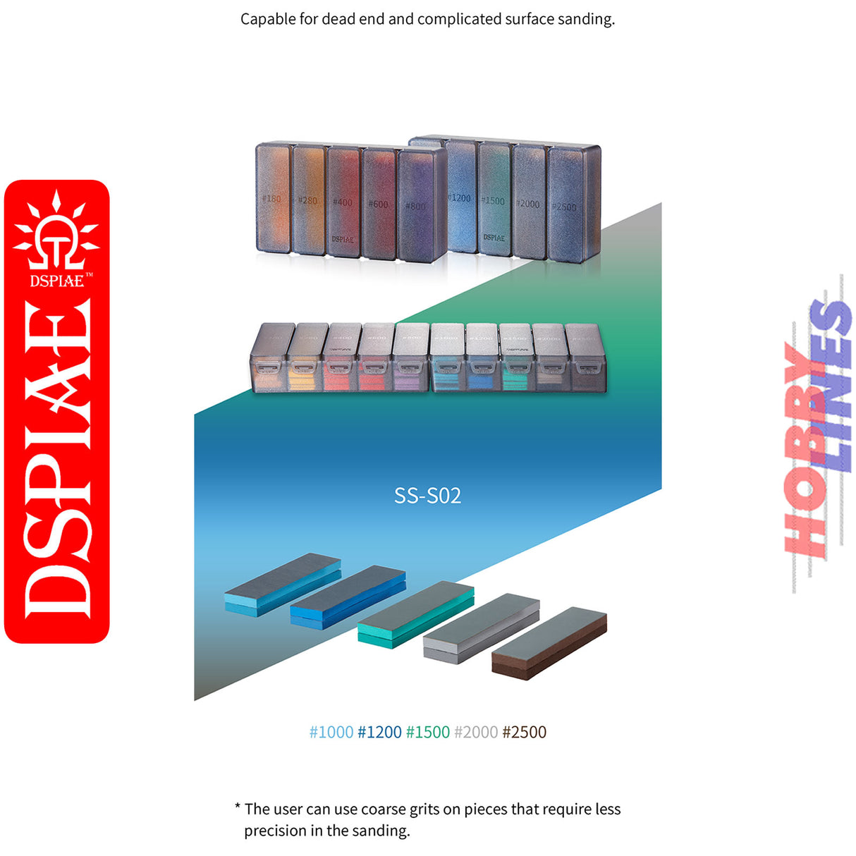 SS3-2000 3mm #2000 Sanding Sponge - 5pcs - 2000 grit | DSPIAE | DS033