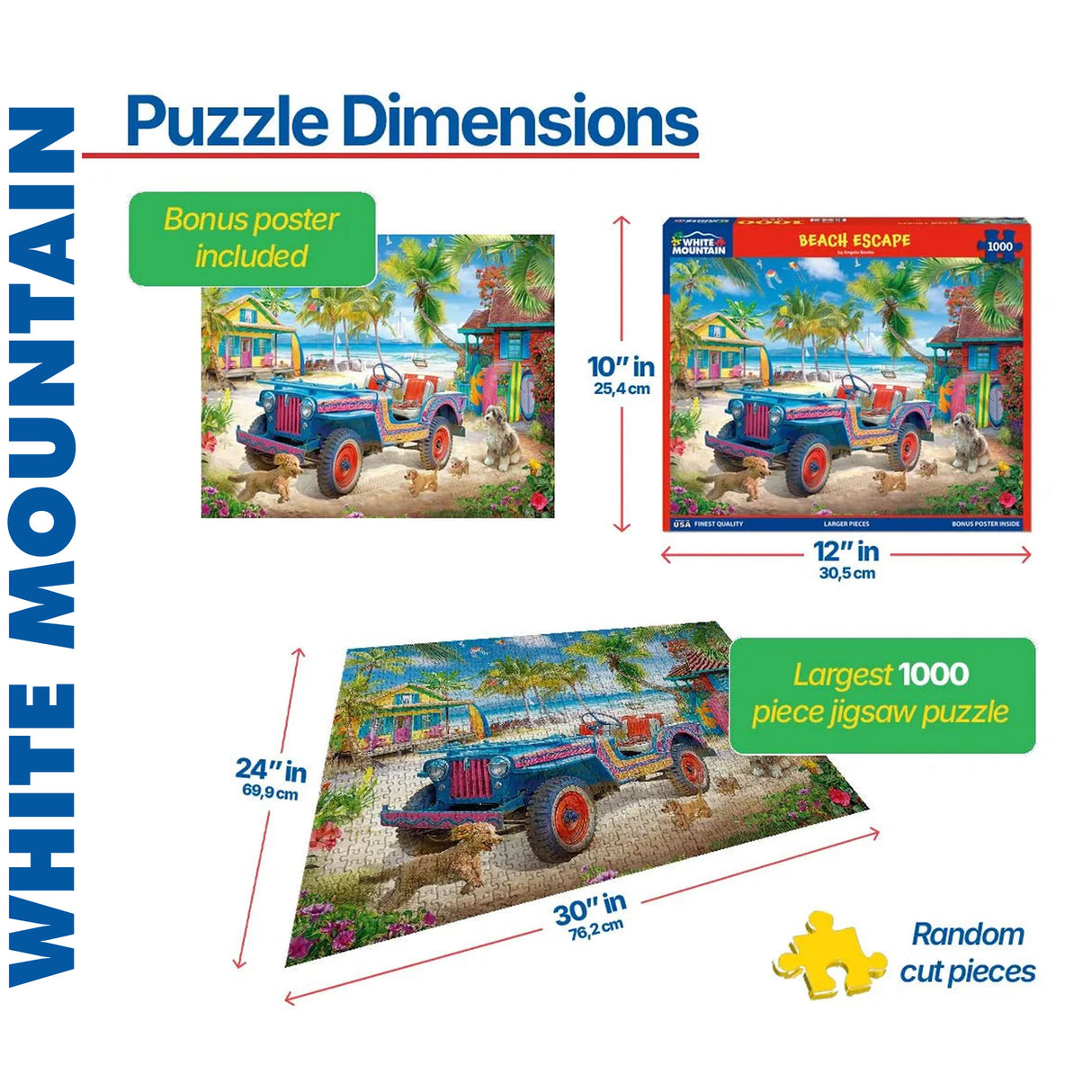 Beach Escape - 1000pc Puzzle | White Mountain | 2098pz