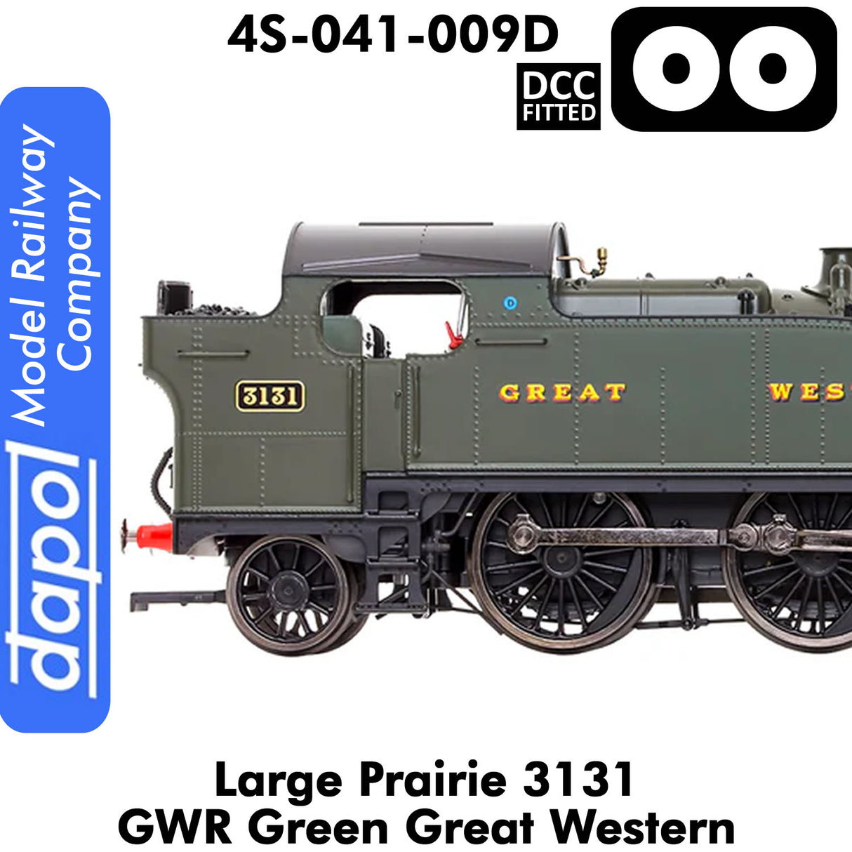 LARGE PRAIRIE 3131 GWR DCC Fitted Steam Locomotive | Dapol  | 4S-041-009D