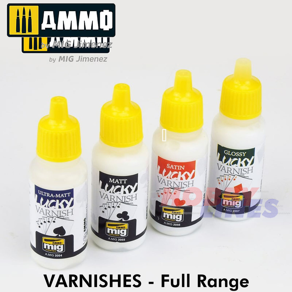 VARNISH Ultra-Matt/Matt/Satin/Glossy 60/17ml Full Range AMMO By Mig Jimenez