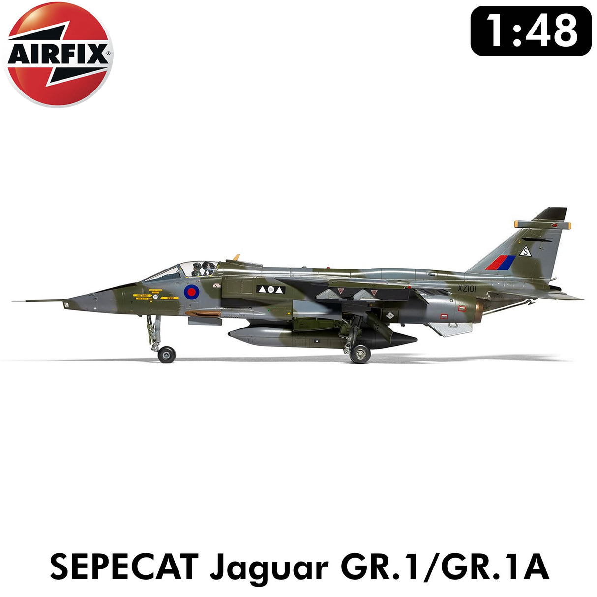 SEPECAT Jaguar GR.1/GR.1A Military Aircraft RAF France 1:48 kit | Airfix | A11010