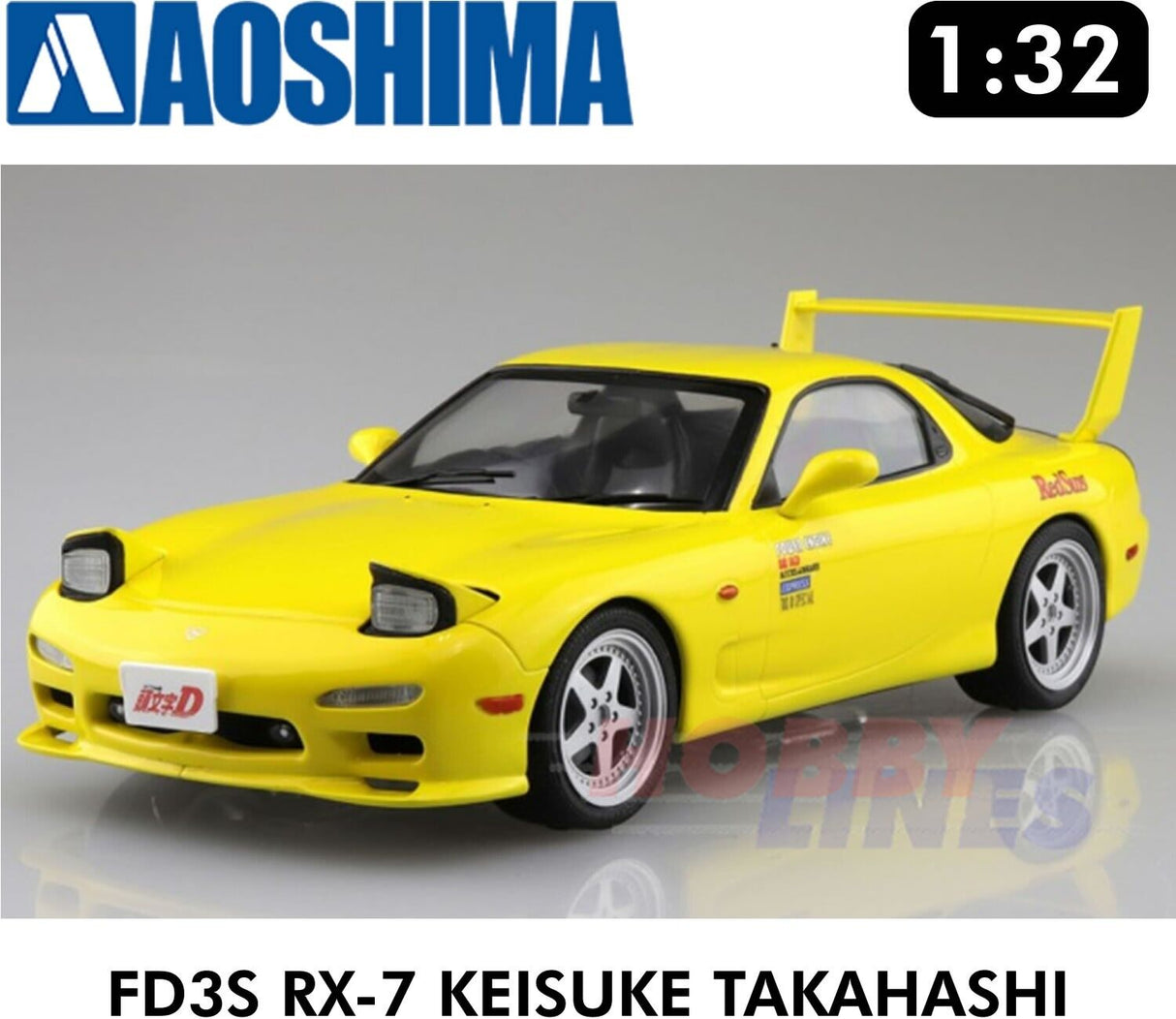 MAZDA RX-7 FD3S KEISUKE TAKAHASH "Initial D" 1:32 scale model kit Aoshima 00899
