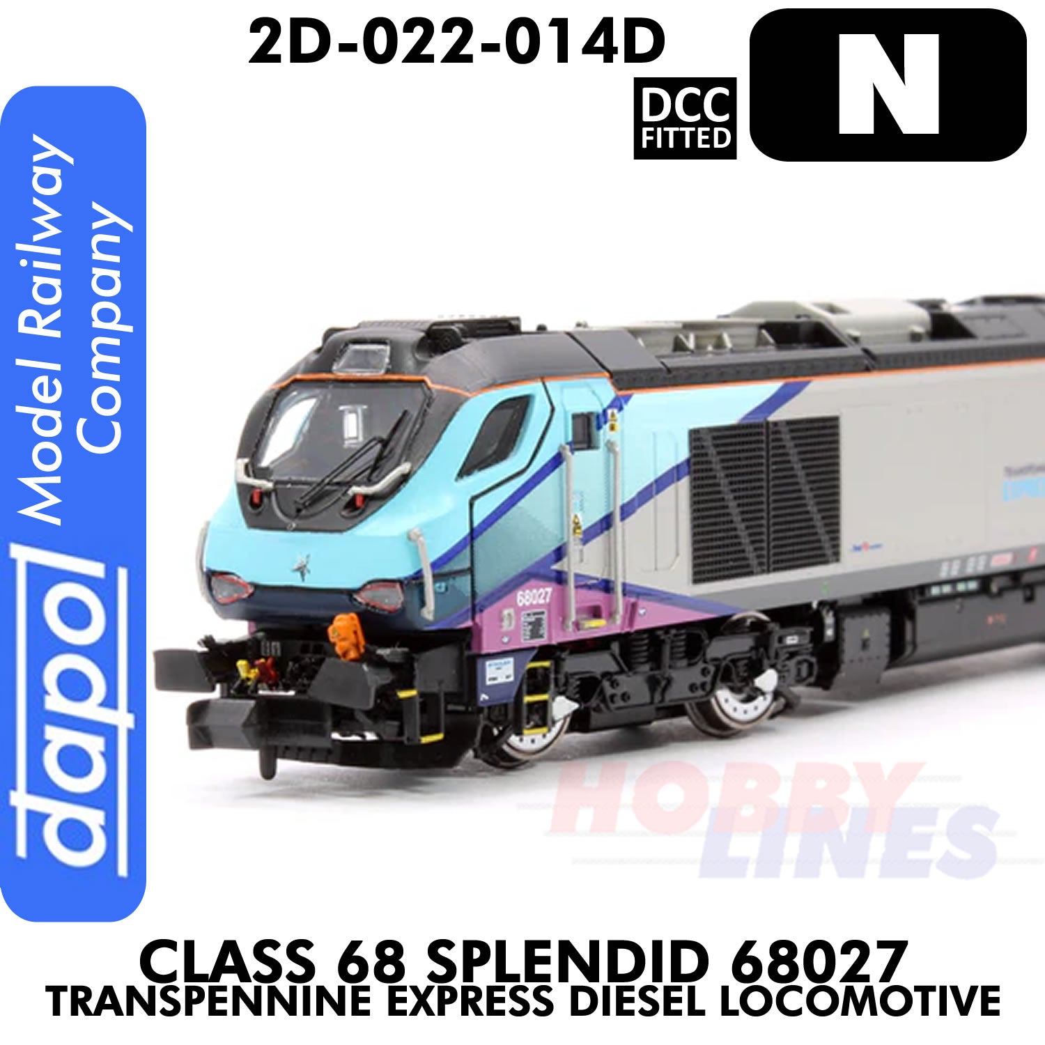 Class 68 Splendid 68027 Transpennine Express Diesel - DCC Fitted | Dapol | 2D-022-014D