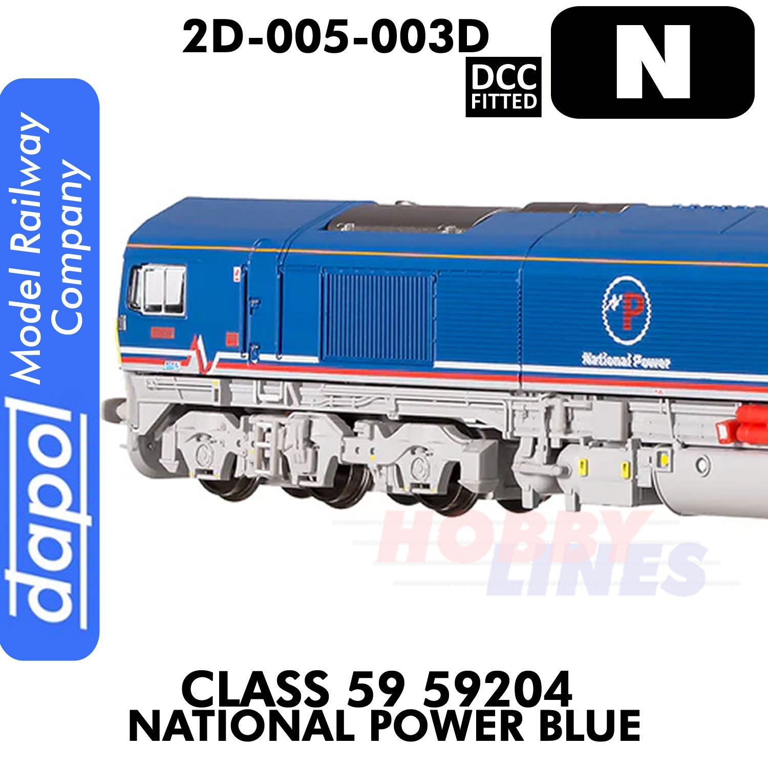 Class 59 59204 National Power Blue - DCC Fitted | Dapol | 2D-005-003D