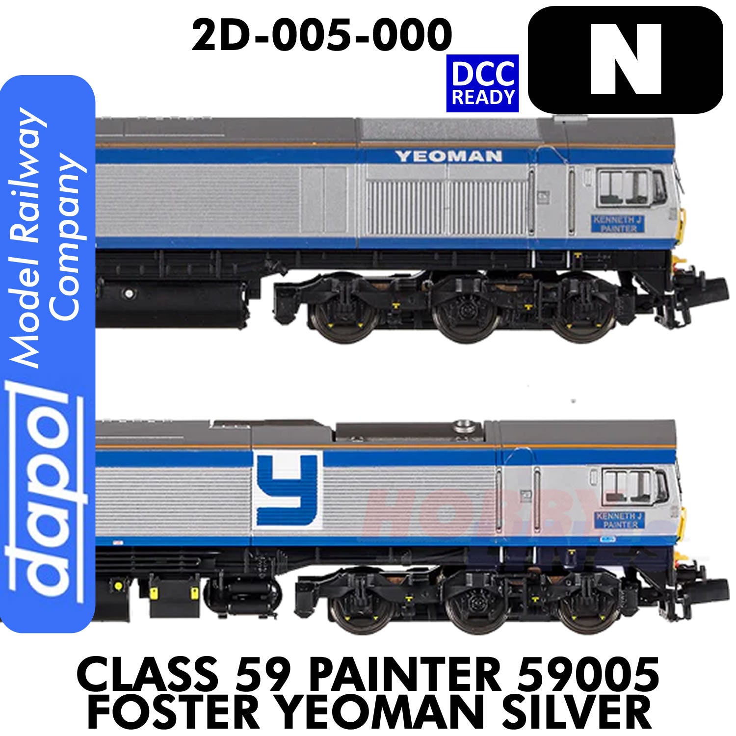 Class 59 Painter 59005 Foster Yeoman Silver -  DCC ready | Dapol | 2D-005-000