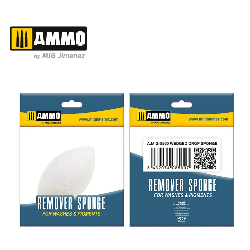 Remover Sponge - Wedged Drop Sponge - 1pc | Ammo by Mig Jimenez | MIG8560