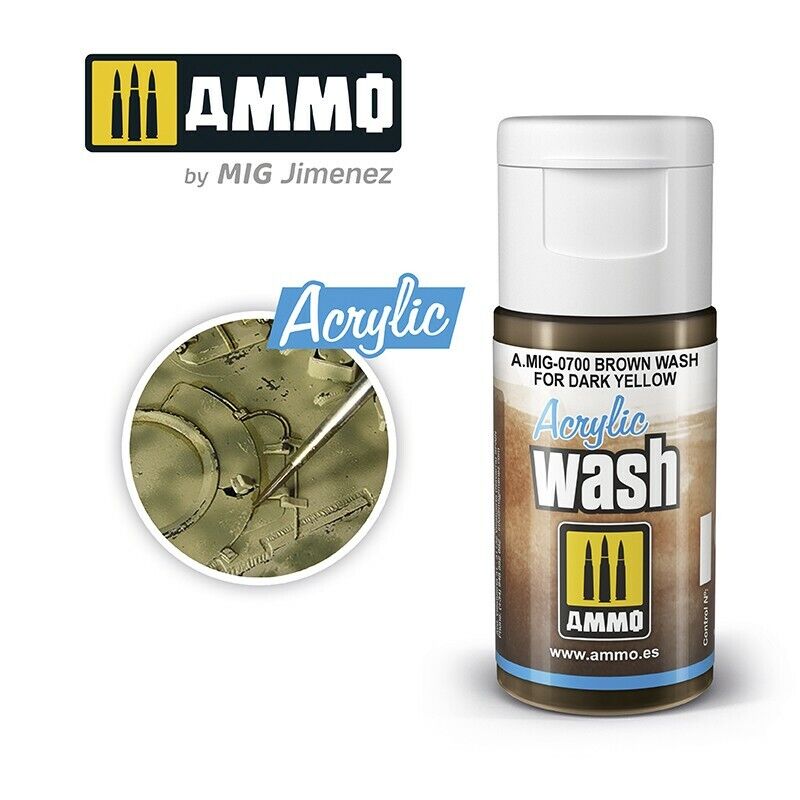 Ammo ACRYLIC WASH RANGE 15ml jar/bottles Full Colour Range By Mig Jimenez