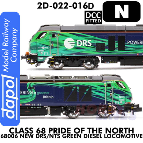 Class 68 Pride of the North 68006 New DRS/NTS Diesel -  DCC Fitted | Dapol | 2D-022-016D