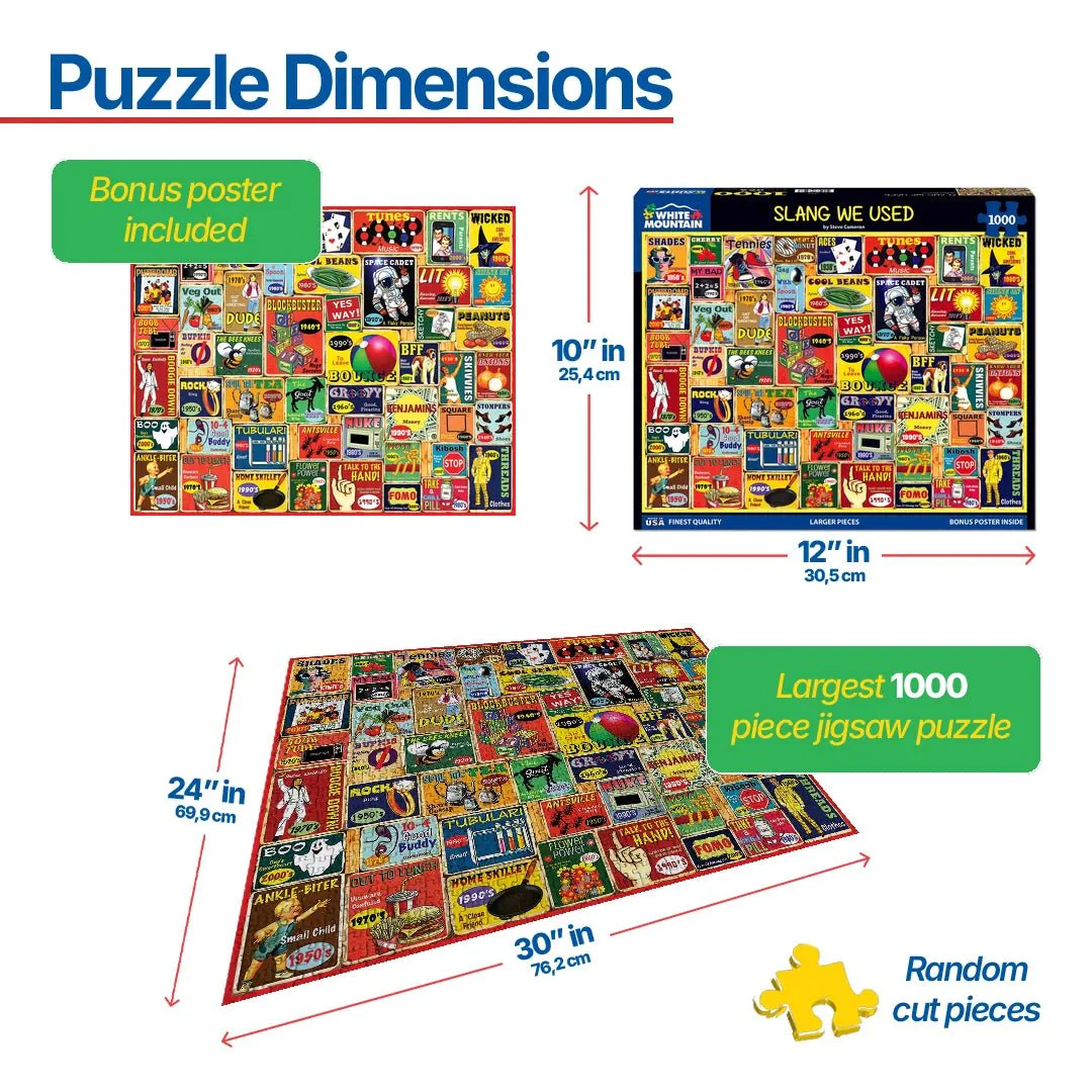 Slang We Used - 1000pc Puzzle | White Mountain | 1885pz