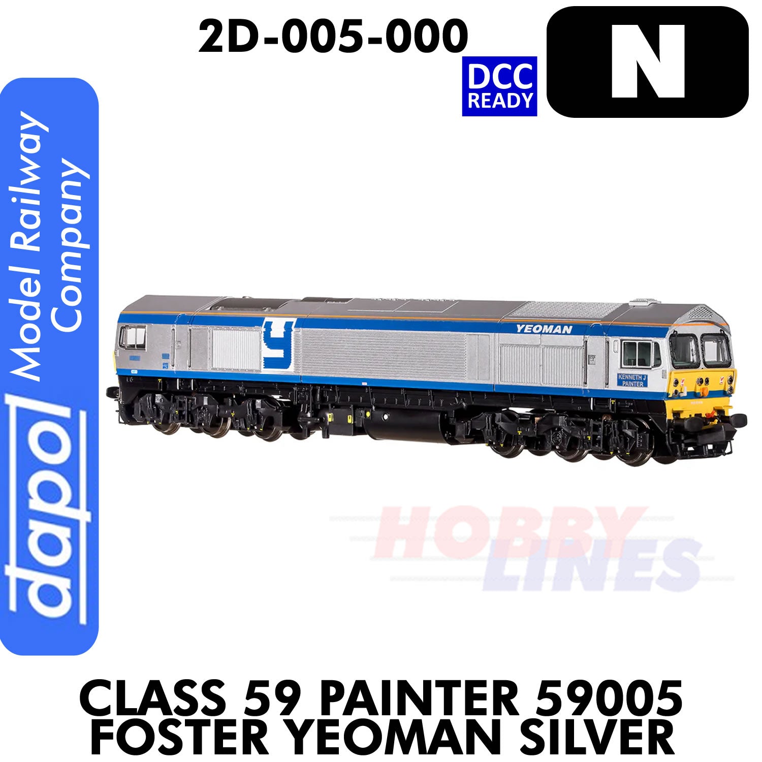 Class 59 Painter 59005 Foster Yeoman Silver -  DCC ready | Dapol | 2D-005-000