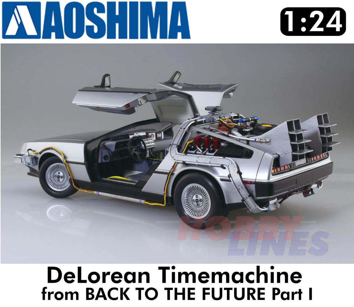 DeLorean BACK TO THE FUTURE Time Machine Pt1 DMC 1:24 kit AOSHIMA 06436