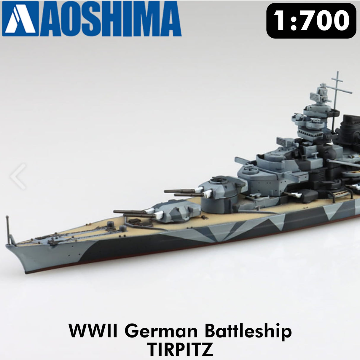 TIRPITZ Battleship WWII German Waterline 1:700 model kit AOSHIMA 06749