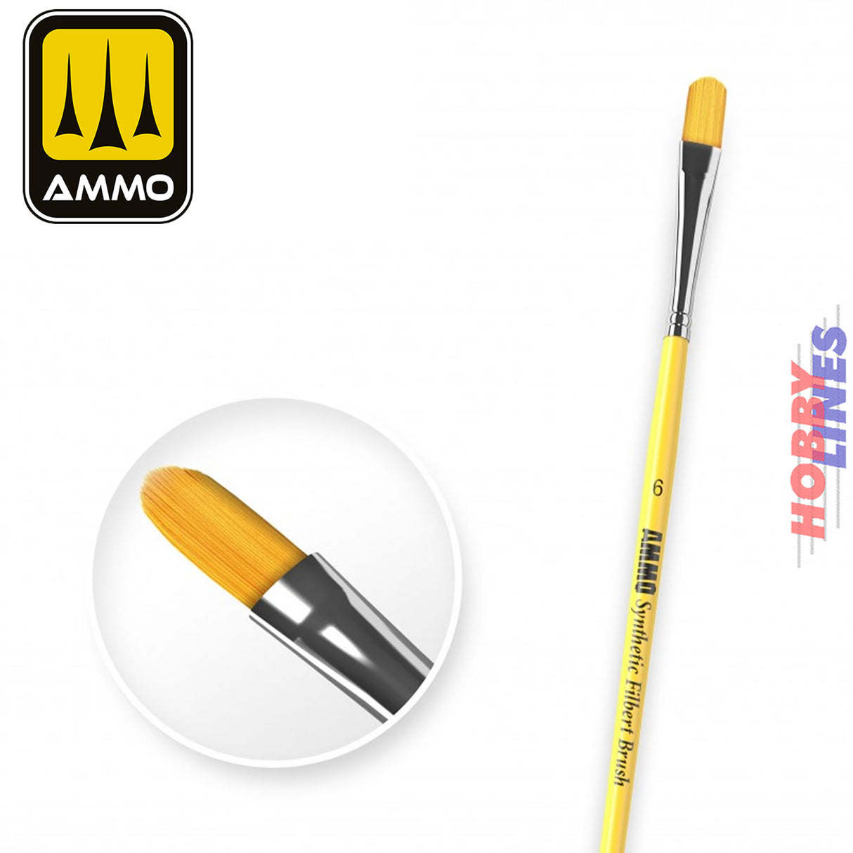 Size 6 - Synthetic Filbert Brush | Ammo by Mig Jimenez | MIG8596