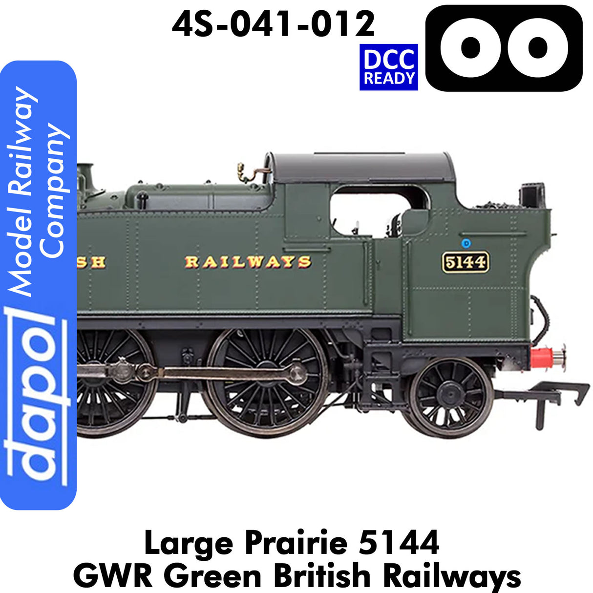 LARGE PRAIRIE 5144 BR Green DCC Fitted Steam Locomotive | Dapol | 4S-041-012