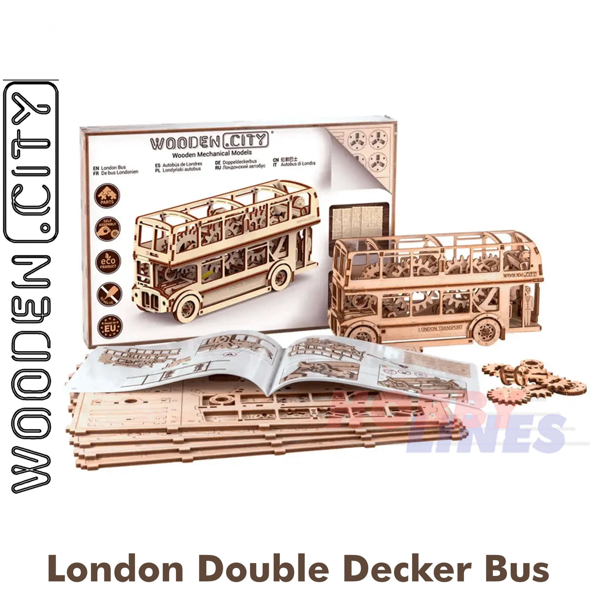 London Double Decker - 3D Puzzle | Wooden City | WR303