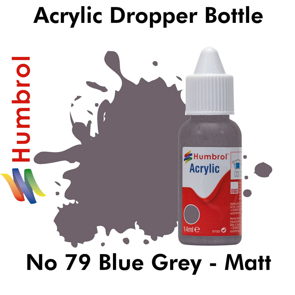 Acrylic Dropper - No 79 Blue Grey - Matt | Humbrol | DB0079