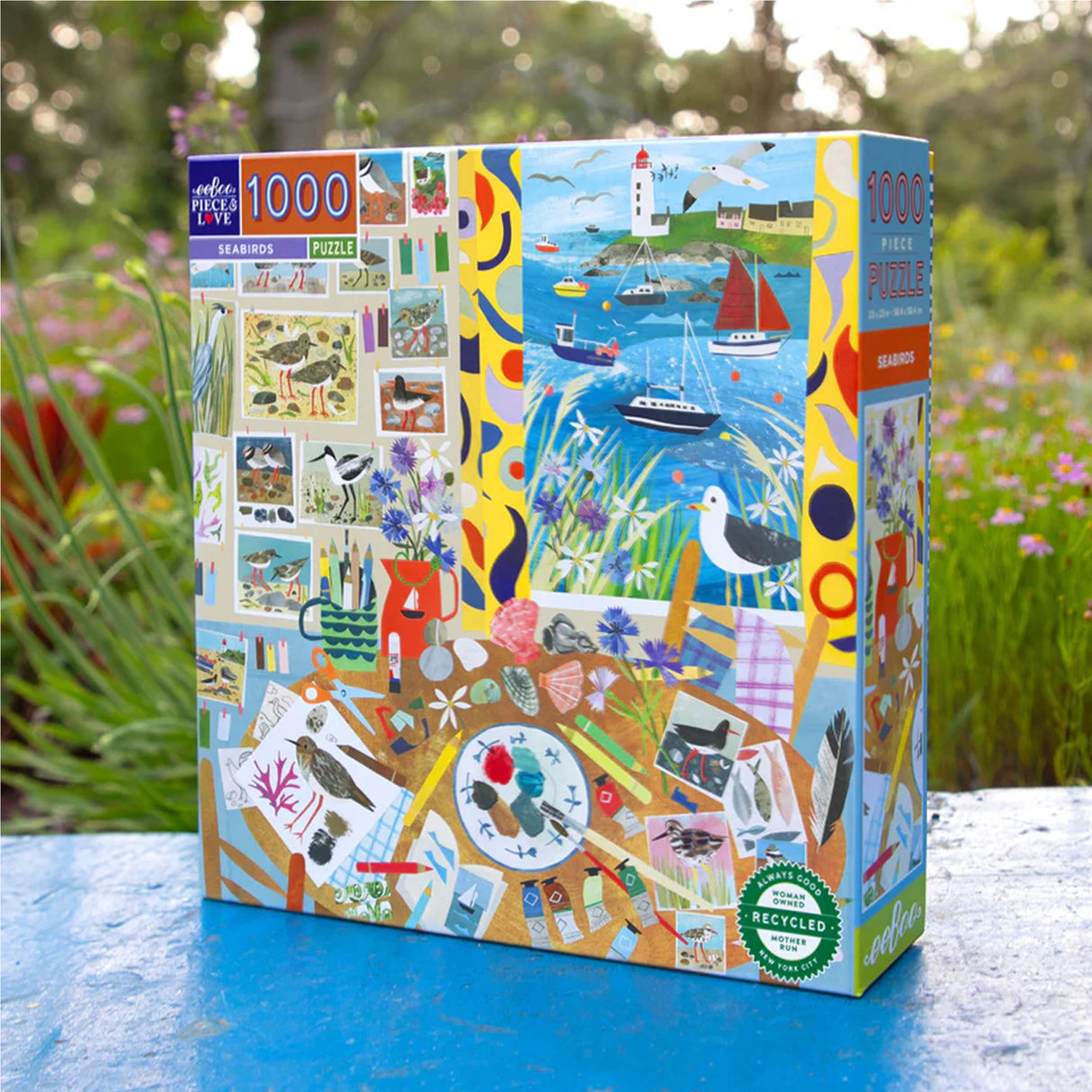 eeBoo SEABIRDS 1000 pc Square Jigsaw Puzzle Super Deluxe PZTSAB