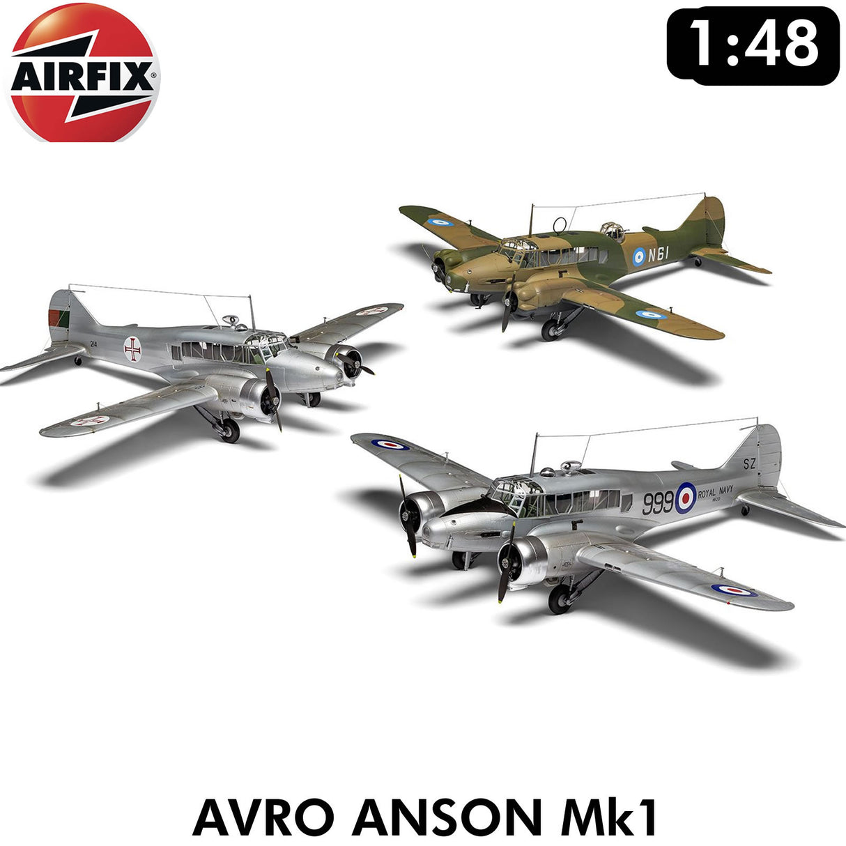 AVRO ANSON MK 1 WWII RAF Light Bomber Trainer - 1:48 Model Kit | Airfix | A09191A
