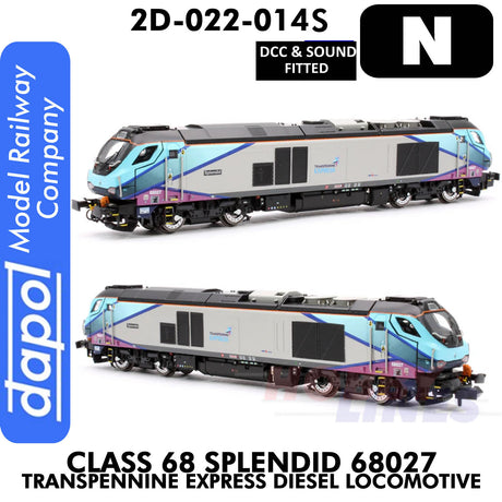 Class 68 Splendid 68027 Transpennine Express - DCC & Sound | Dapol |  2D-022-015S
