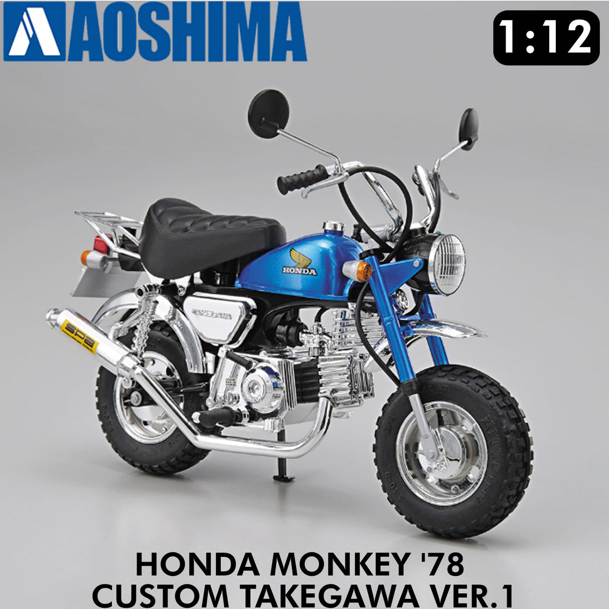 HONDA Monkey Bike 1978 1:12 model kit CUSTOM TAKEGAWA VER1 Aoshima 06827
