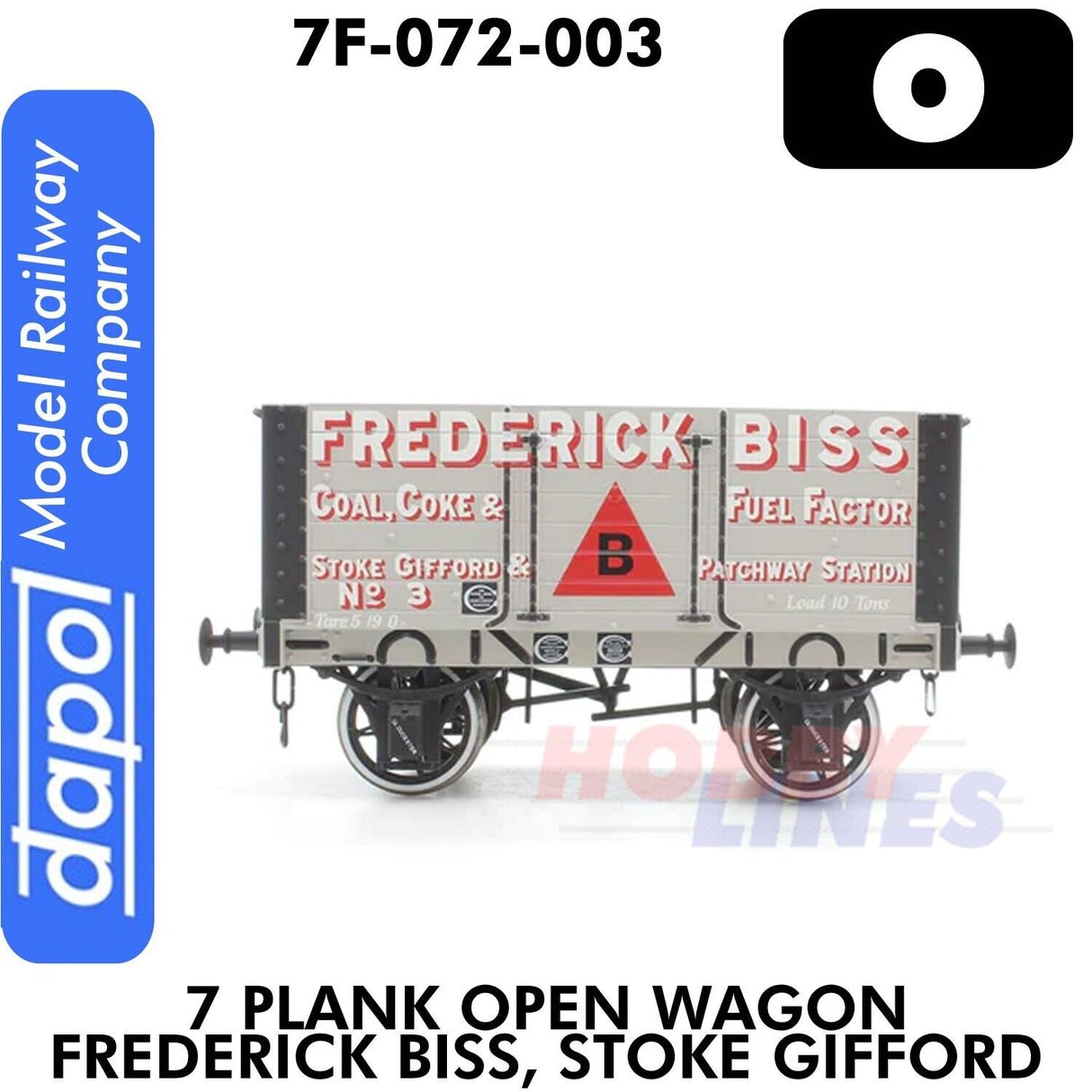 7 Plank Open Wagon Frederick Biss Soke Gifford | Dapol | 7F-072-003