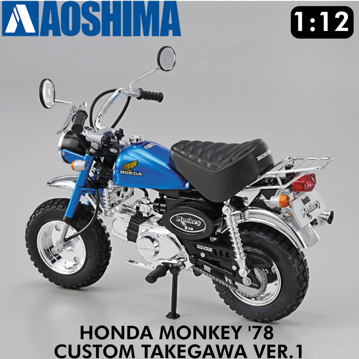 HONDA Monkey Bike 1978 1:12 model kit CUSTOM TAKEGAWA VER1 Aoshima 06827