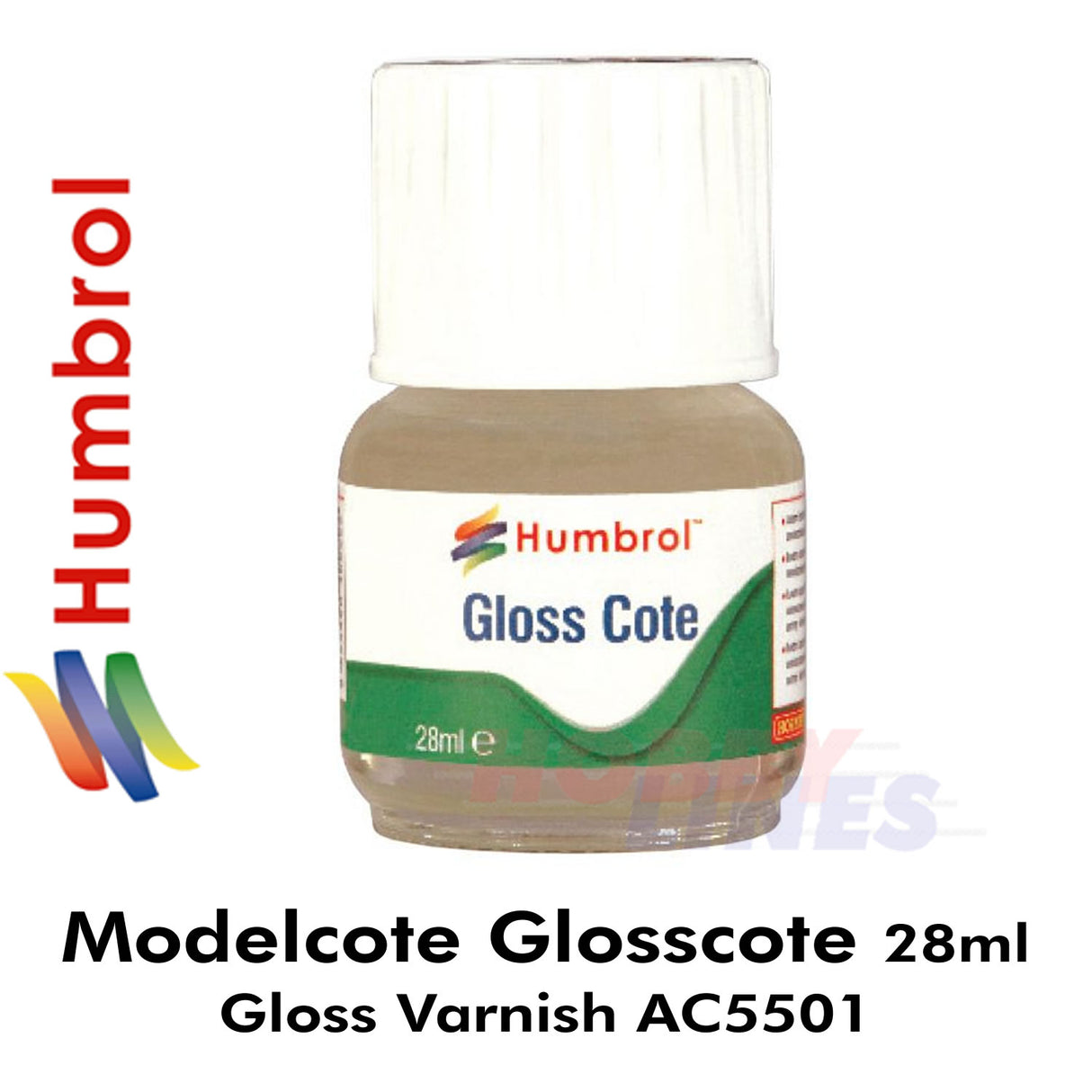 Humbrol Glosscote 28ml Modelcote non Yellowing Varnish Model Kit Coating 42010