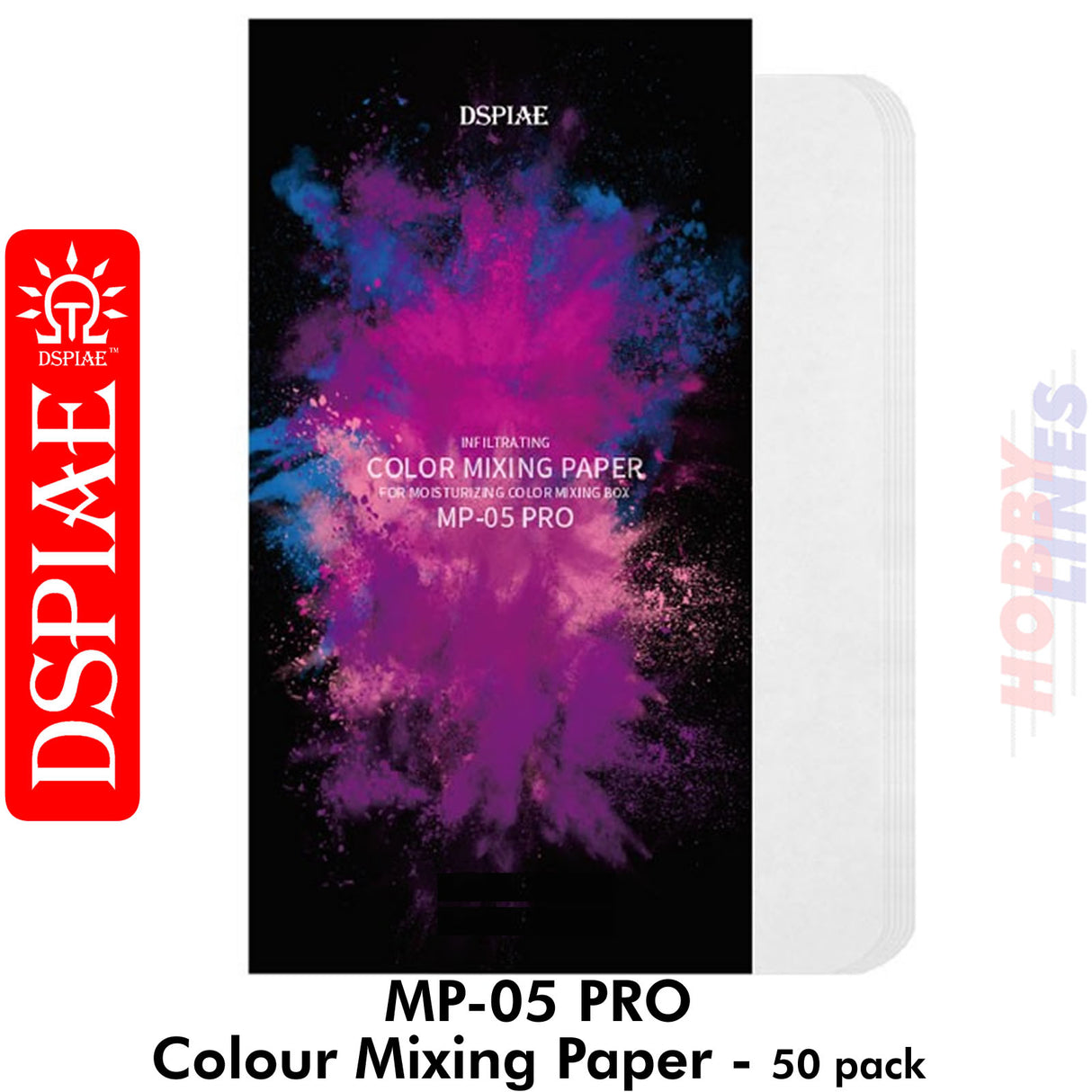 MP-05 PRO - Colour Mixing Paper 50pc for Acrylic paint  | DSPIAE | DS047