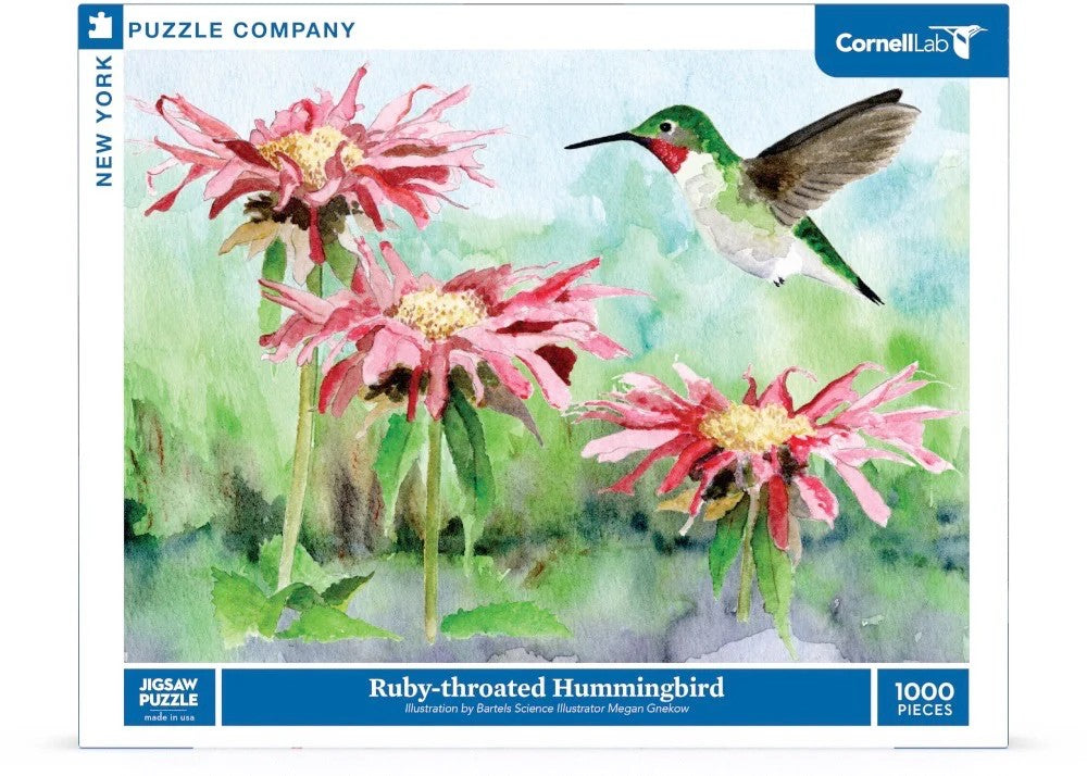 Ruby-throated Hummingbird 1000pc Puzzle | New York Puzzle Company | NPZCB2536