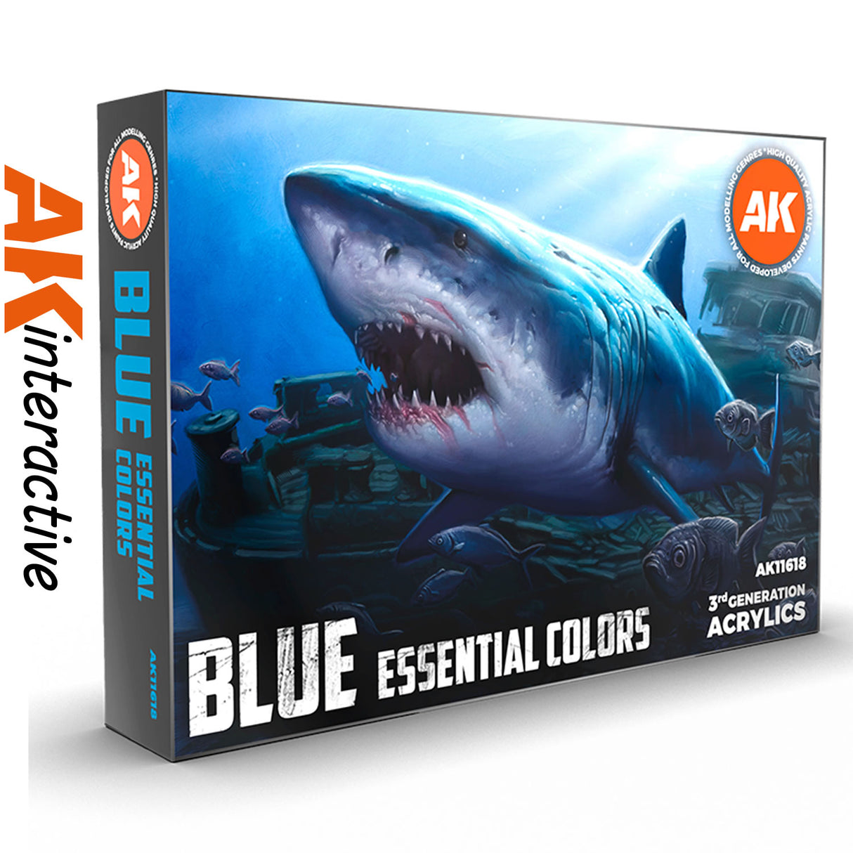 Blue Essential Colours - 3G Acrylic Paint x 6 | AK interactive | AK11618