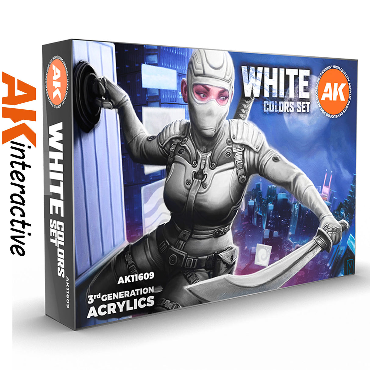 White Colours Set - 3G Acrylic Paint x 6 | AK interactive | AK11609