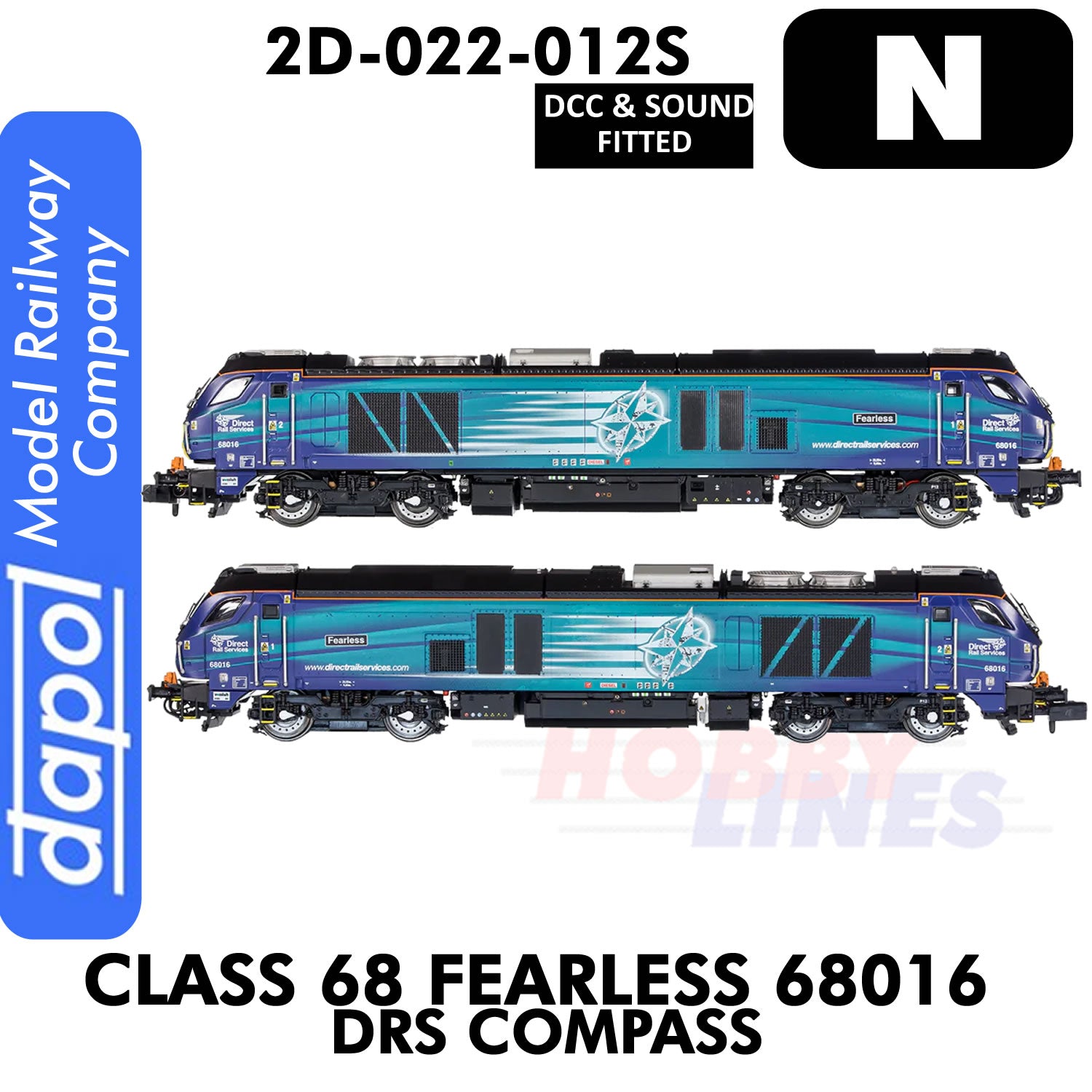 Class 68 Fearless 68016 DRS - DCC & Sound | Dapol | 2D-022-012S