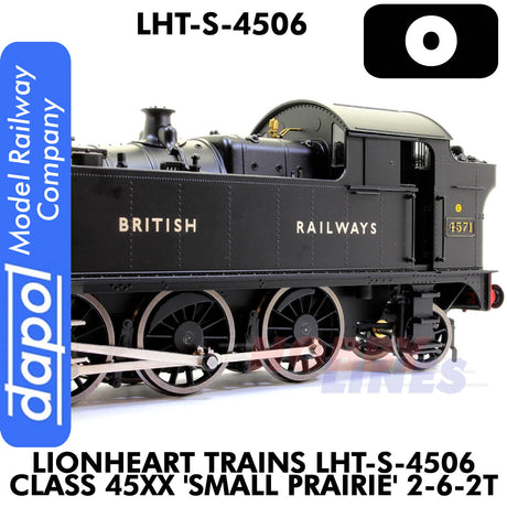 Class 45xx Small Prairie 2-6-2T - BR Black with British Rail Lettering  - DCC Ready | Lionheart Trains | LHT-S-4506