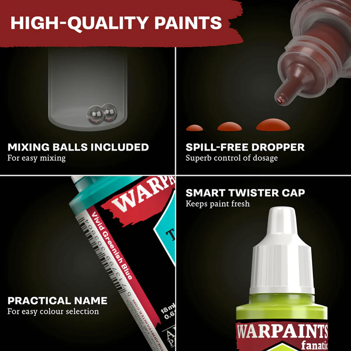 Warpaints Fanatic Mega Paint Set - Acrylic - 18ml Bottles | Army Painter | WP8067P