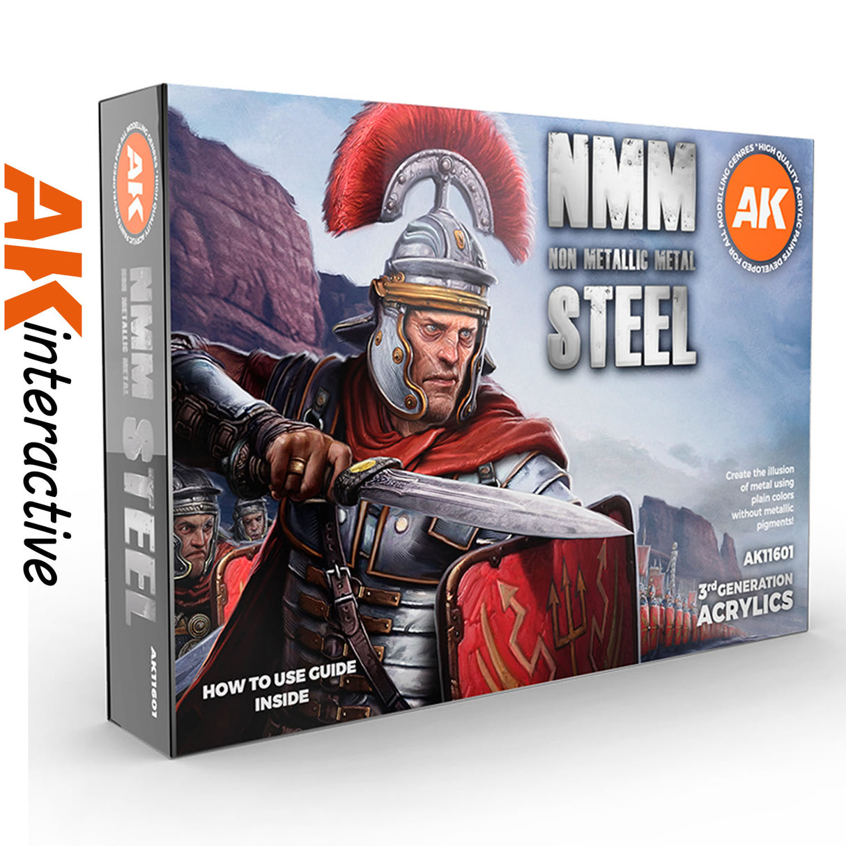 Non Metallic Metal Steel - 3G Acrylic Paint x 6 | AK interactive | AK11601