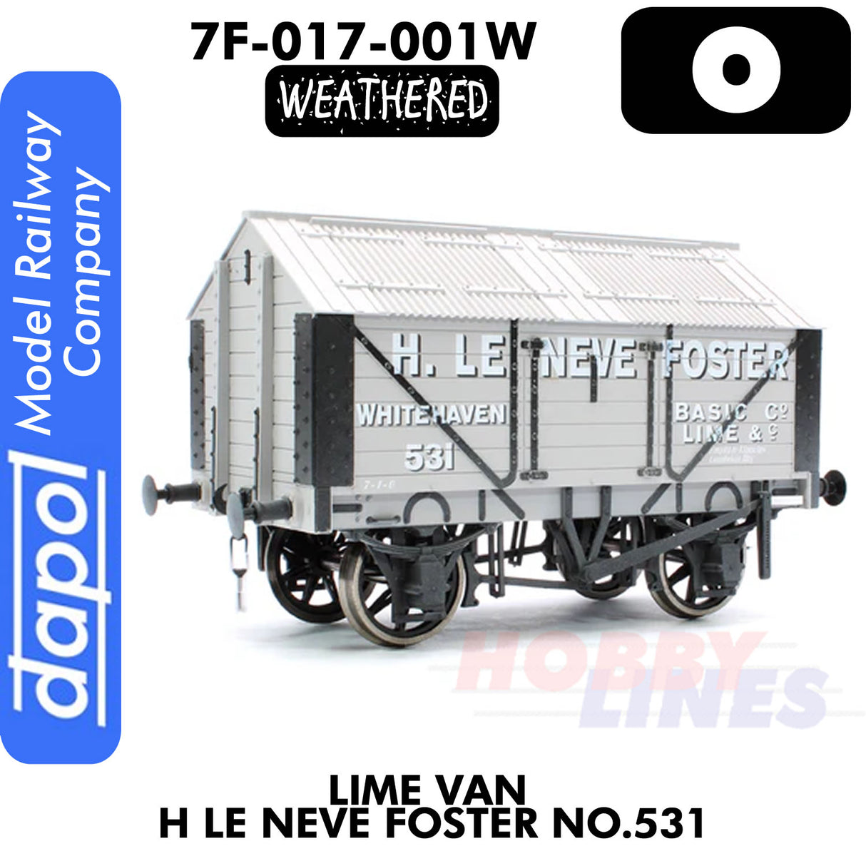 Lime Van H. Le Neve Foster 531 - Weathered - Wagon | Dapol | 7F-017-001W