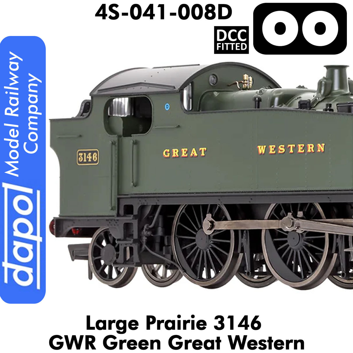 LARGE PRAIRIE 3146 GWR DCC Fitted Steam Locomotive | Dapol | 4S-041-008D