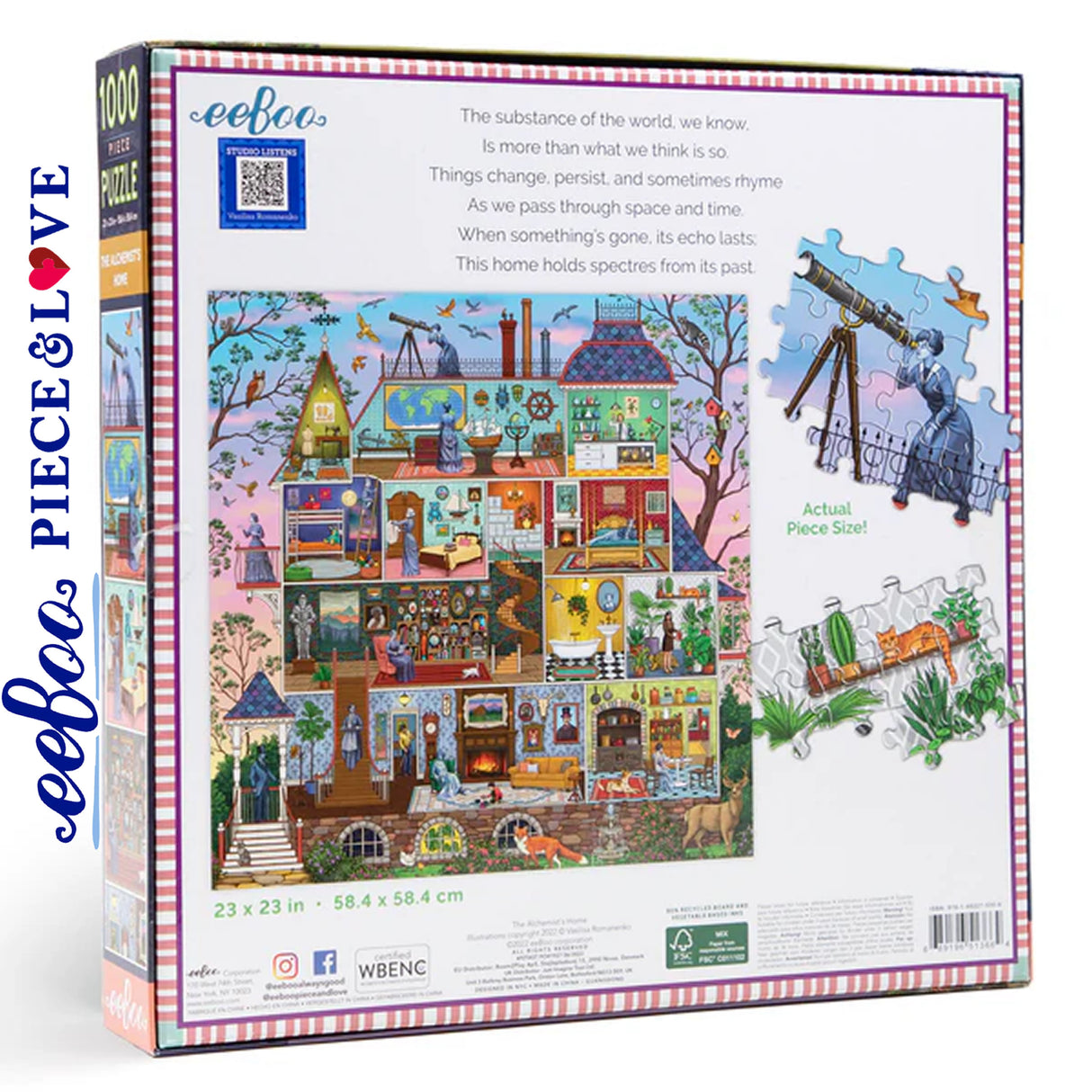 eeBoo THE ALCHEMISTS HOME 1000 pc Square Jigsaw Puzzle Super Deluxe PZTAST