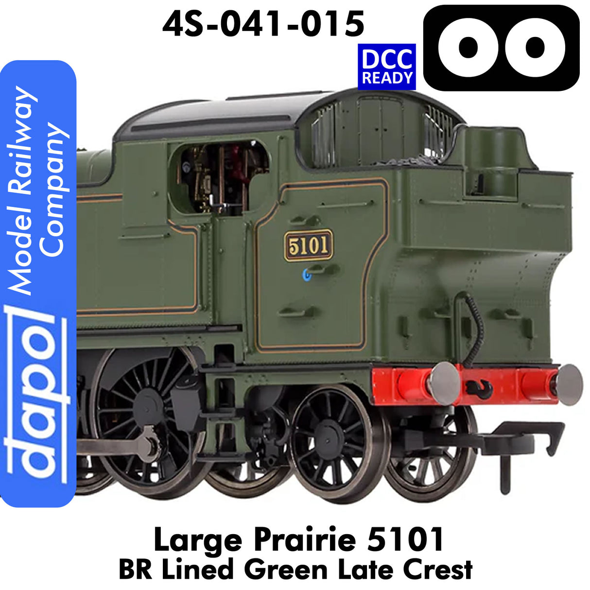 LARGE PRAIRIE 5101 BR Late Crest Steam Locomotive DCC Ready | Dapol | 4S-041-015
