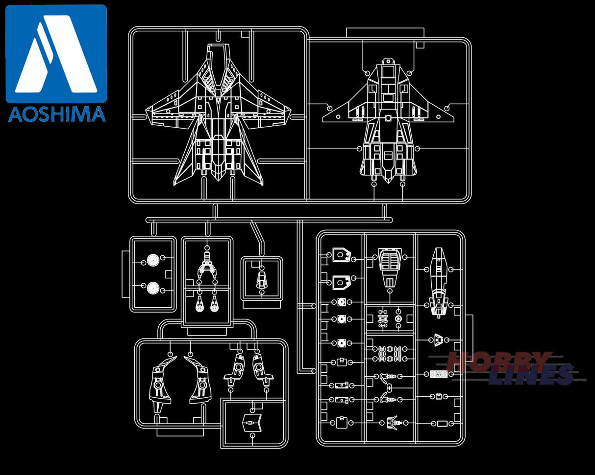 MECHA GODZILLA "KIRYU" & "SHIRASAGI" Series: ACKS GO-03 Model kit Aoshima 05780