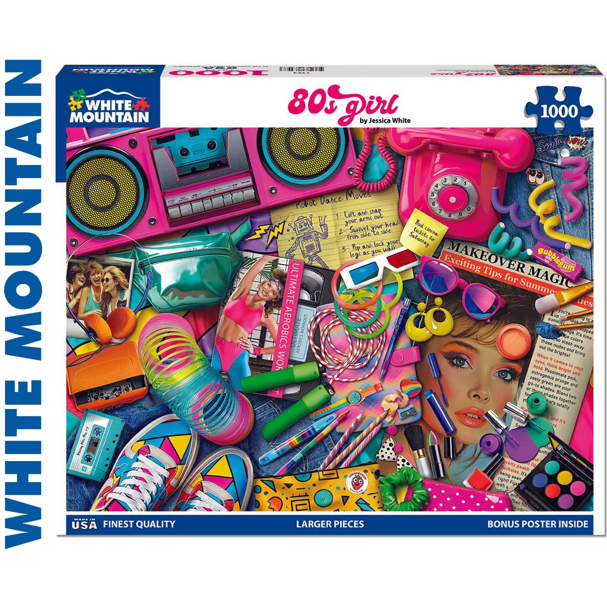 80s Girl - 1000pc Puzzle | White Mountain | 1974pz