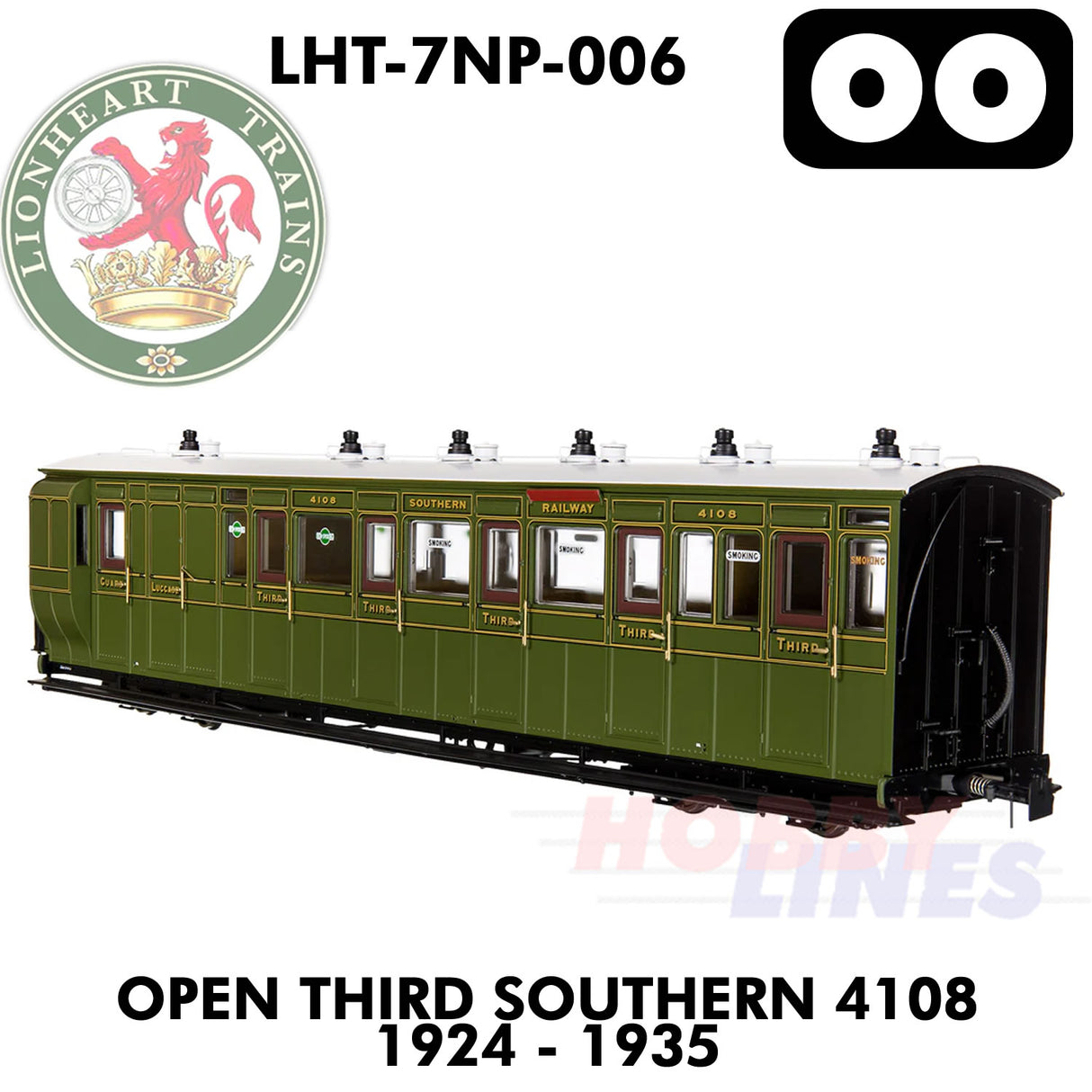 Brake Third Southern 4108 1924-1935 - DCC Ready | Lionheart Trains |  LHT-7NP-006