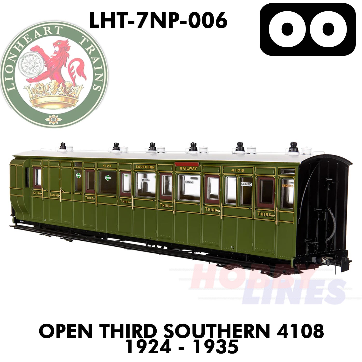 Brake Third Southern 4108 1924-1935 - DCC Ready | Lionheart Trains |  LHT-7NP-006