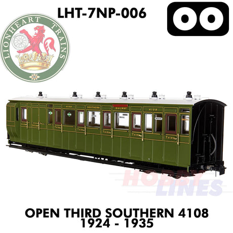 Brake Third Southern 4108 1924-1935 - DCC Ready | Lionheart Trains |  LHT-7NP-006